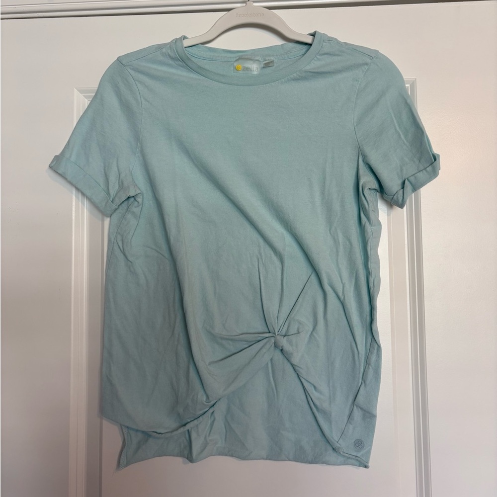 EUC Zella Twist Front Tee Size XS